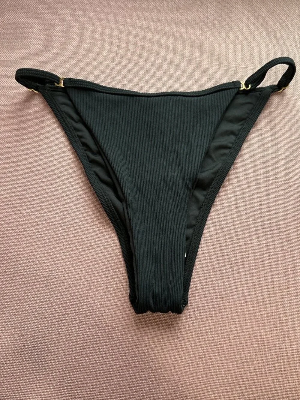 LSPACE Remi Bikini Bottoms in Black Medium New Womens Swimsuit